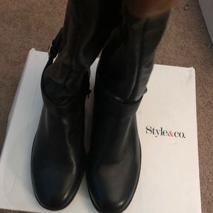 Women’s Style&Co Man Made Boots Never Worn!!!!!